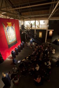 Buddhist meditation session at the recent statue exhibition in Lambeth