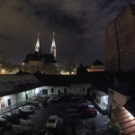 The Budapest Buddhist Centre by night