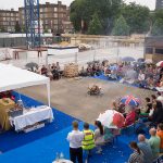 View from above of the fire ritual with Sherab Gyaltsen Rinpoche