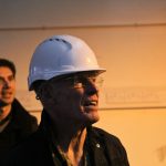 Lama Ole Nydahl and a student inspect the Beaufoy Institute