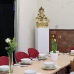 A table is set up ready for lunch at the Beaufoy Institute