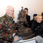 Statue of Maitreya and Lama Ole Nydahl in the Beaufoy Institute