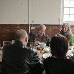 Students enjoying lunch with Lama Ole Nydahl