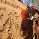 Buddhist Centre Renovation: restoring plasterwork