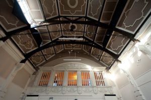 The ceiling of the big meditation hall of the Beaufoy before its refurbishment 