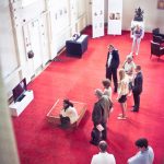 A view of the main hall from the gallery